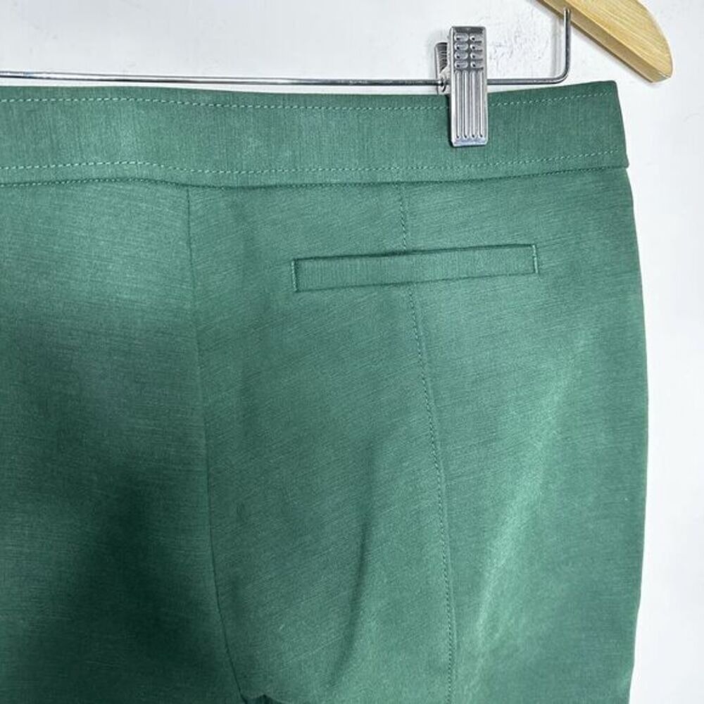 Tory Burch Dark Green Trouser Pants Sz 4 Skinny Fit Mid Rise Work Wear - Picture 10 of 14